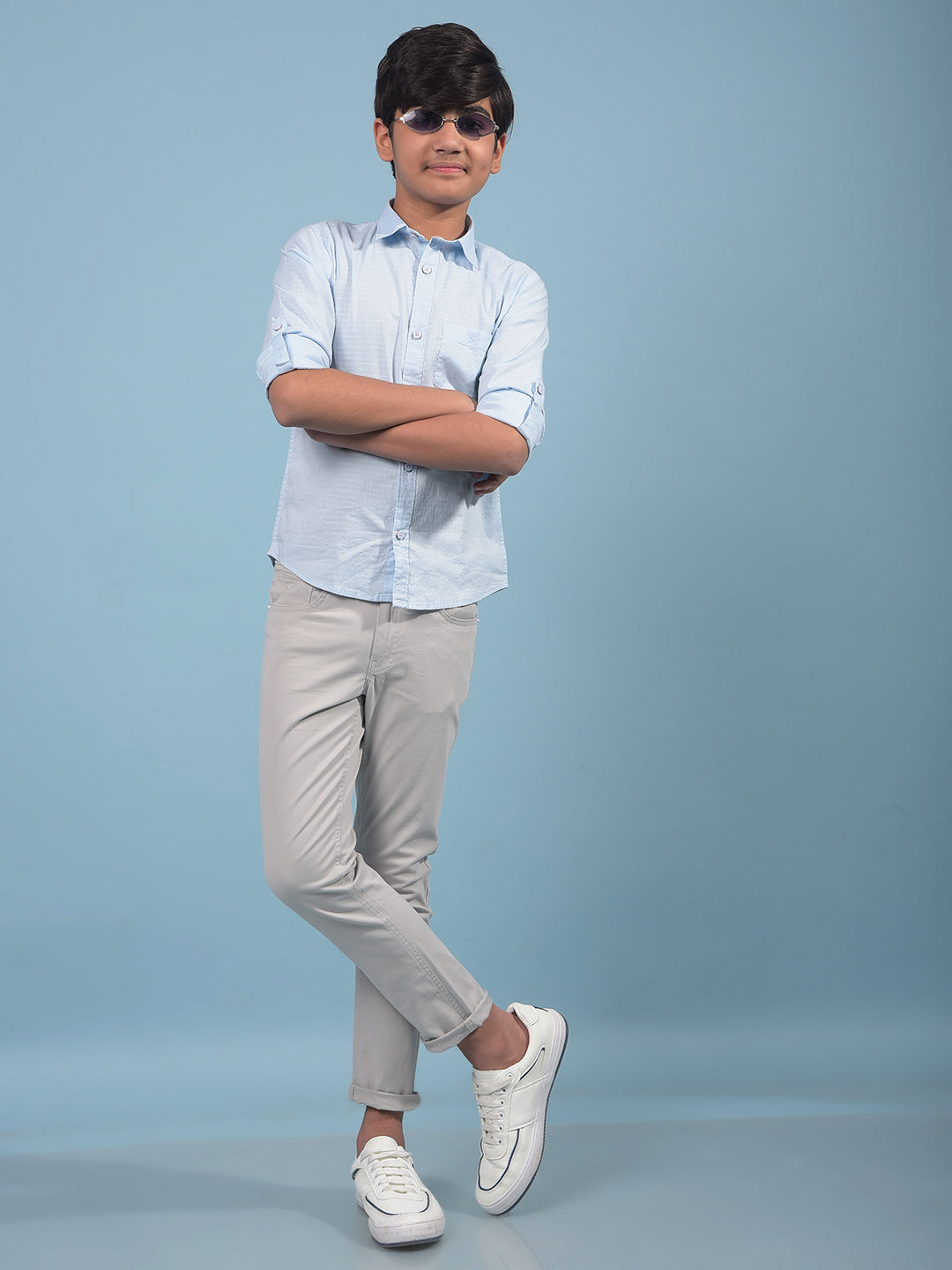 Blue Shirt-Boys Shirts-Crimsoune Club