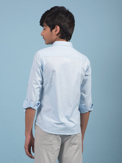 Blue Shirt-Boys Shirts-Crimsoune Club