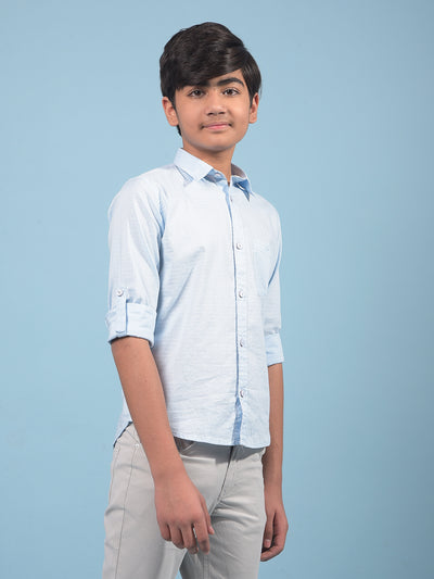 Blue Shirt-Boys Shirts-Crimsoune Club