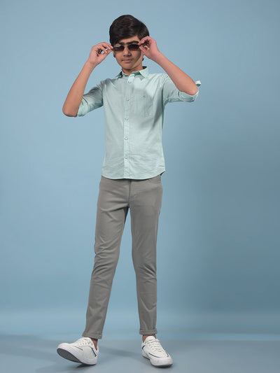 Green Shirt-Boys Shirts-Crimsoune Club