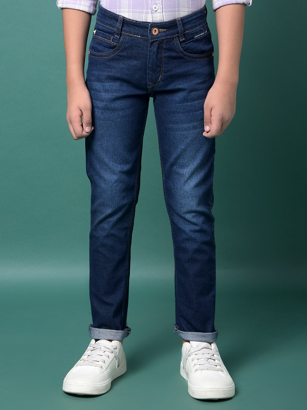 Blue Light Washed Jeans-Boys Jeans-Crimsoune Club