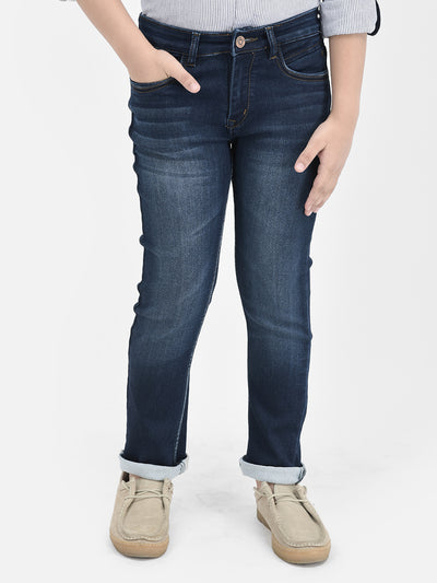 Navy Blue Jeans-Boys Jeans-Crimsoune Club