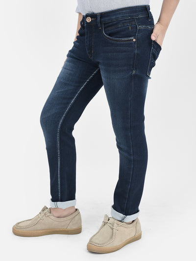 Navy Blue Jeans-Boys Jeans-Crimsoune Club