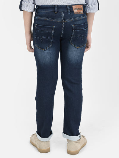 Navy Blue Jeans-Boys Jeans-Crimsoune Club