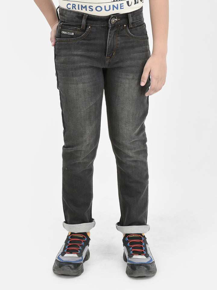 Sophisticated Grey Denim Jeans-Boys Jeans-Crimsoune Club
