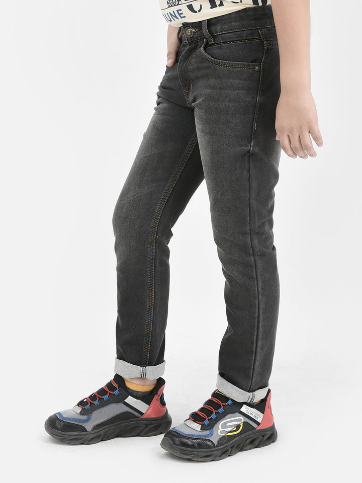 Sophisticated Grey Denim Jeans-Boys Jeans-Crimsoune Club