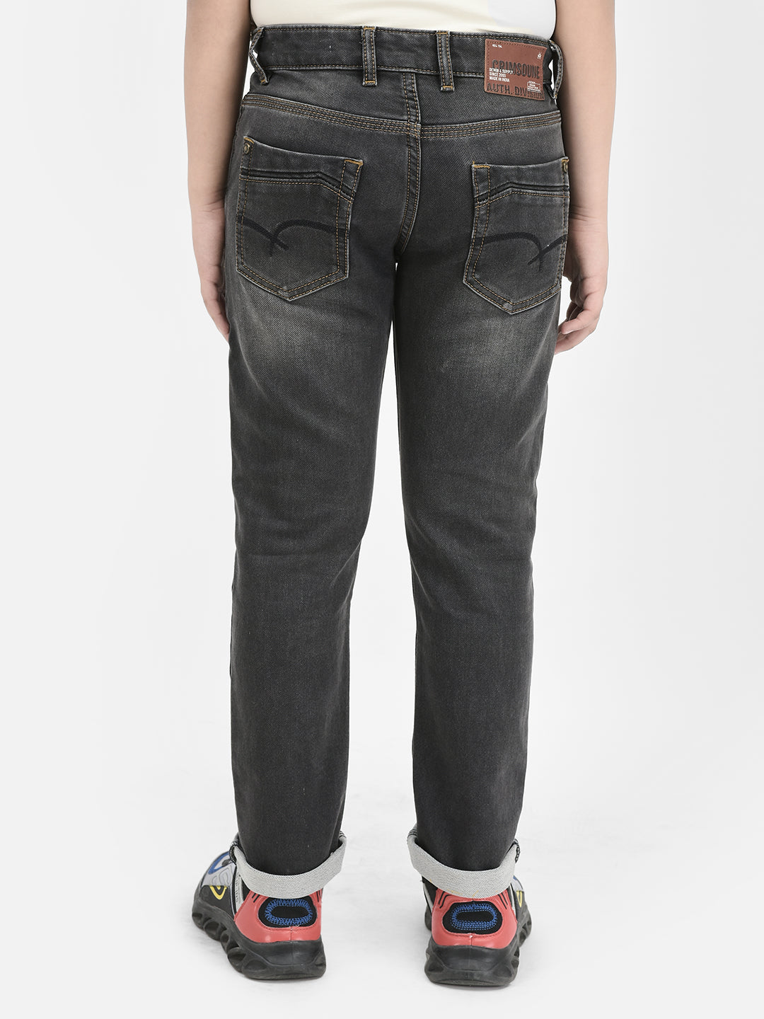 Sophisticated Grey Denim Jeans-Boys Jeans-Crimsoune Club
