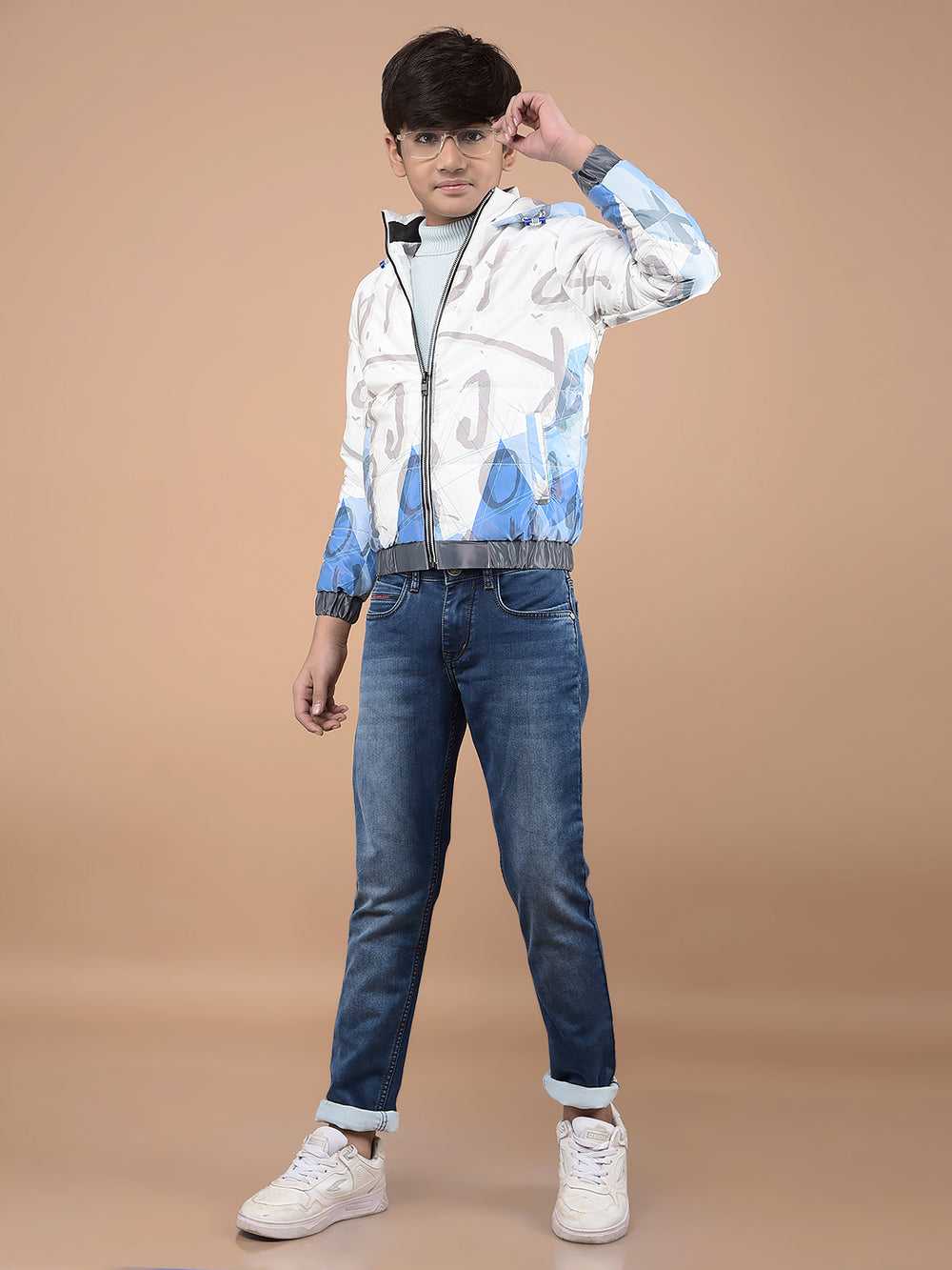Navy Blue Light Washed Jeans-Boys Jeans-Crimsoune Club