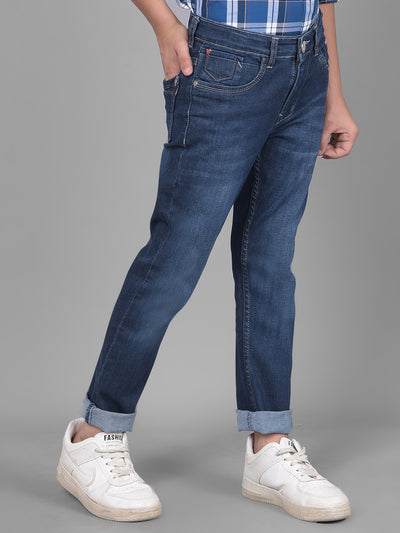 Blue Light Fade Jeans-Boys Jeans-Crimsoune Club