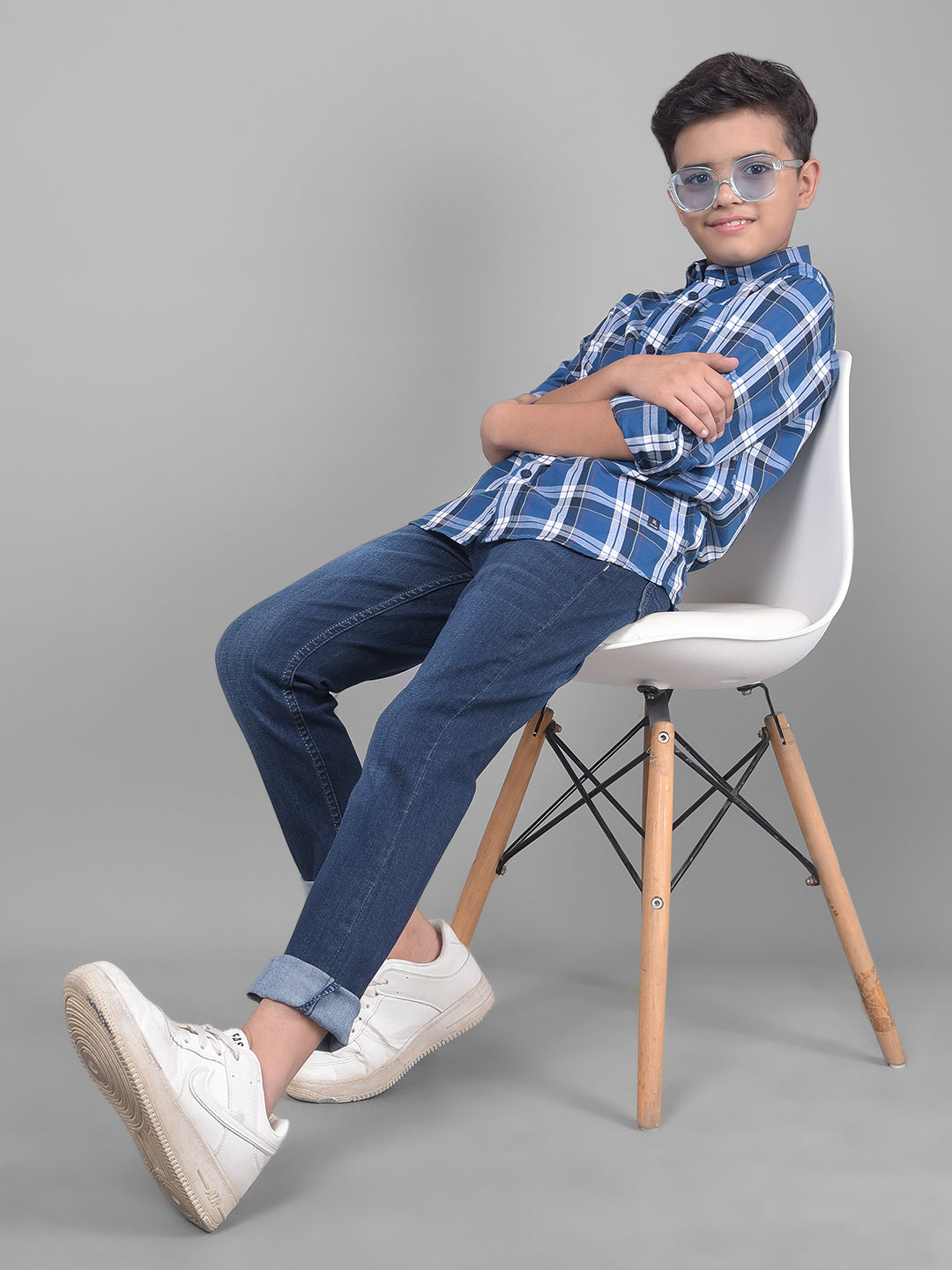 Blue Light Fade Jeans-Boys Jeans-Crimsoune Club