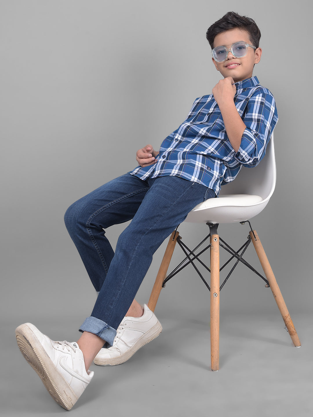 Blue Light Fade Jeans-Boys Jeans-Crimsoune Club