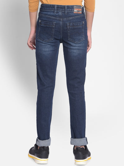 Navy Blue Jeans-Boys Jeans-Crimsoune Club