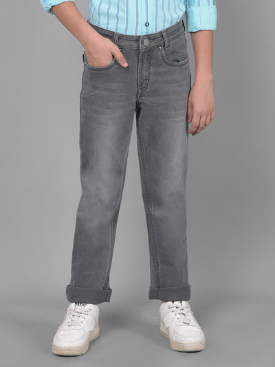 Grey Light Fade Jeans-Boys Jeans-Crimsoune Club