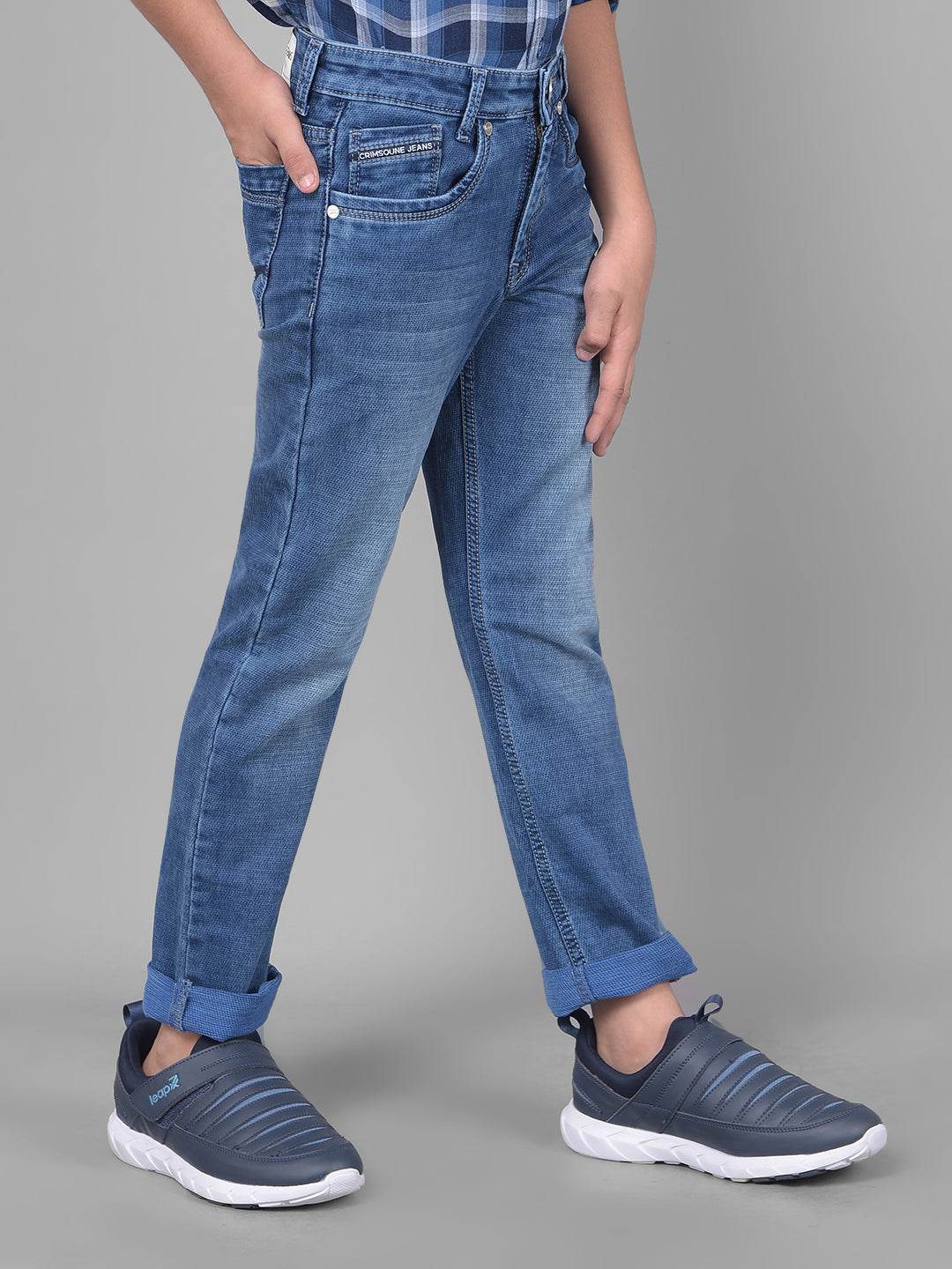 Blue Light Fade Jeans-Boys Jeans-Crimsoune Club