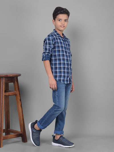 Blue Light Fade Jeans-Boys Jeans-Crimsoune Club