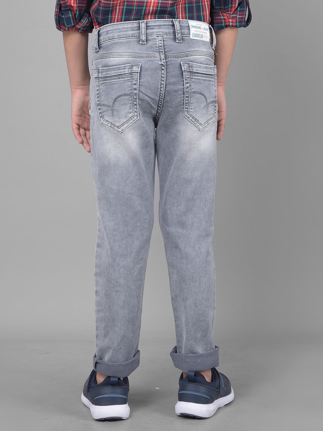 Grey Light Fade Jeans-Boys Jeans-Crimsoune Club