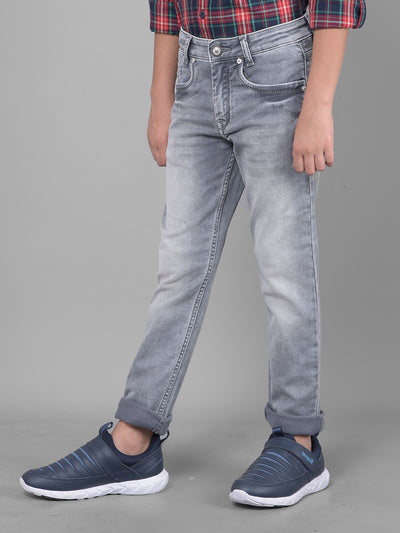 Grey Light Fade Jeans-Boys Jeans-Crimsoune Club