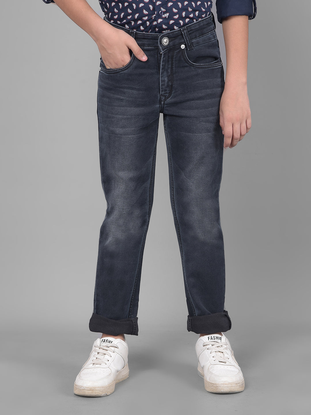 Black Light Fade Jeans-Boys Jeans-Crimsoune Club