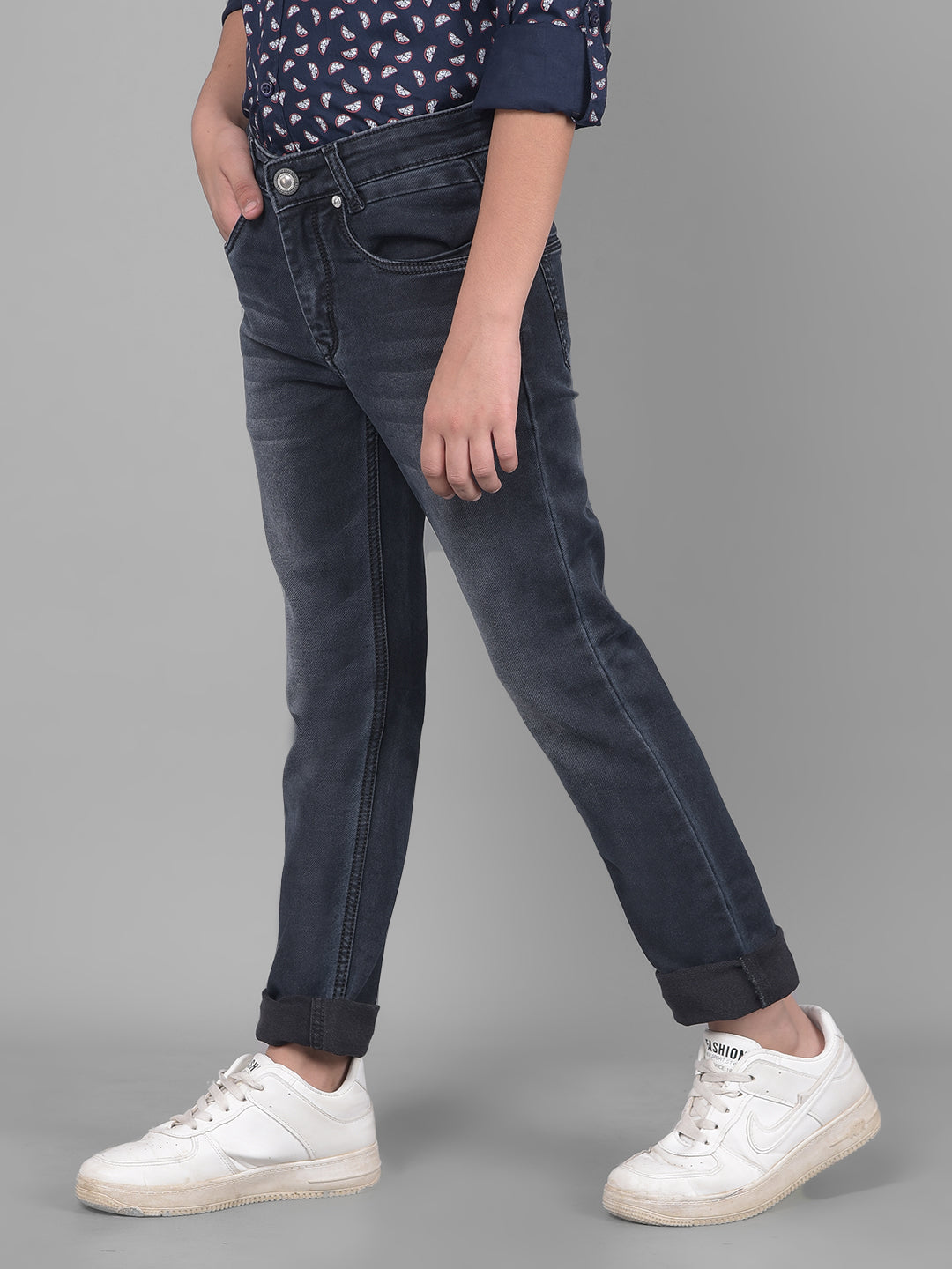 Black Light Fade Jeans-Boys Jeans-Crimsoune Club