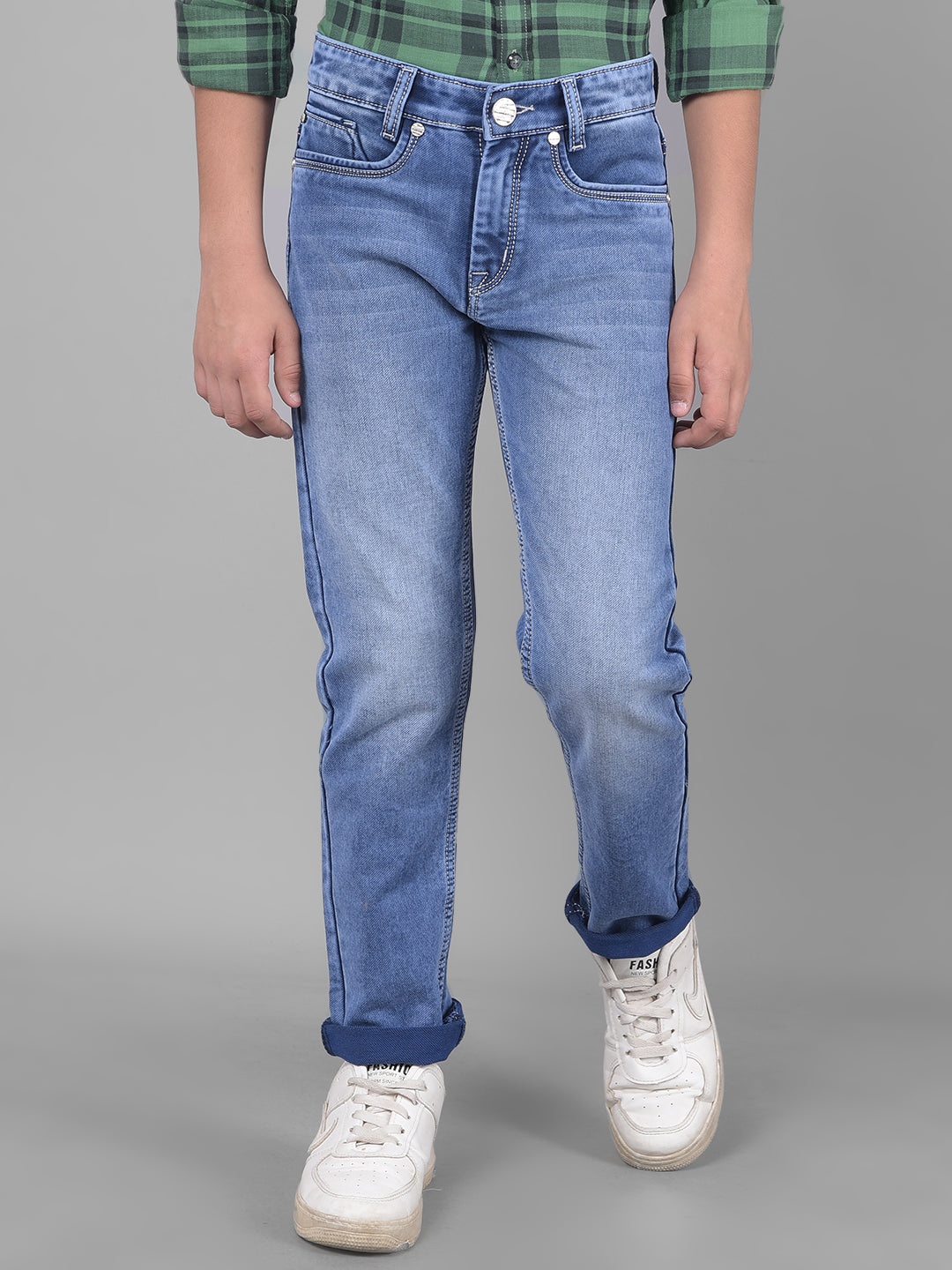 Blue Light Fade Jeans-Boys Jeans-Crimsoune Club