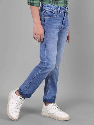 Blue Light Fade Jeans-Boys Jeans-Crimsoune Club