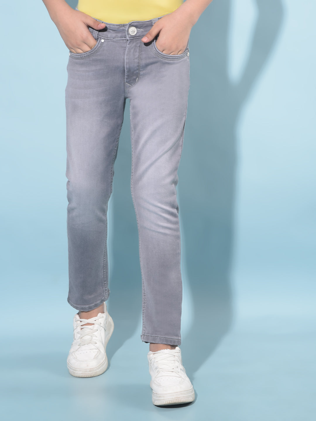 Grey Stretchable Jeans-Boys Jeans-Crimsoune Club