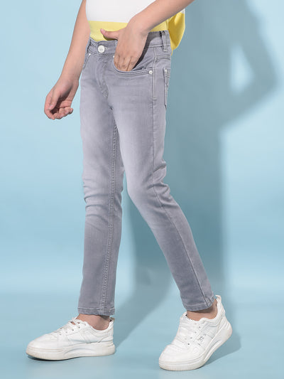 Grey Stretchable Jeans-Boys Jeans-Crimsoune Club