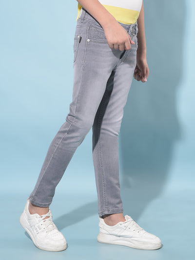 Grey Stretchable Jeans-Boys Jeans-Crimsoune Club