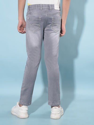 Grey Stretchable Jeans-Boys Jeans-Crimsoune Club