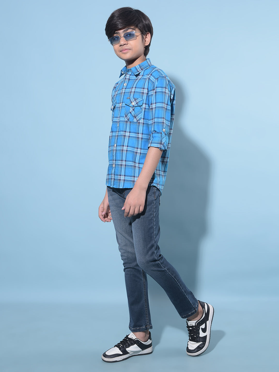 Grey Stretchable Cotton Jeans-Boys Jeans-Crimsoune Club