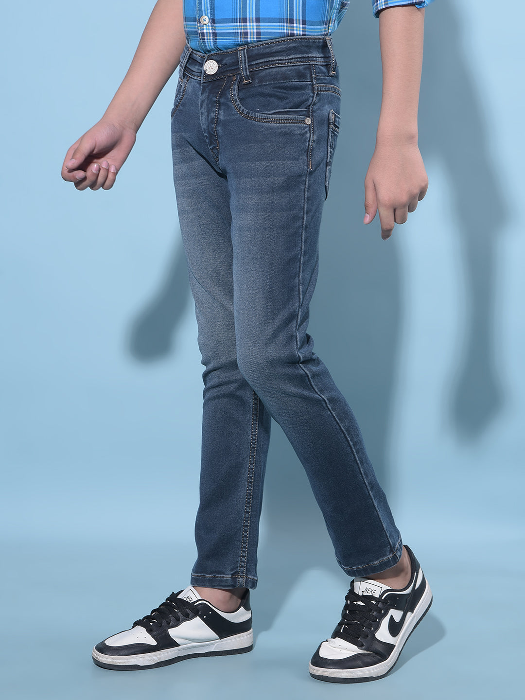 Grey Stretchable Cotton Jeans-Boys Jeans-Crimsoune Club