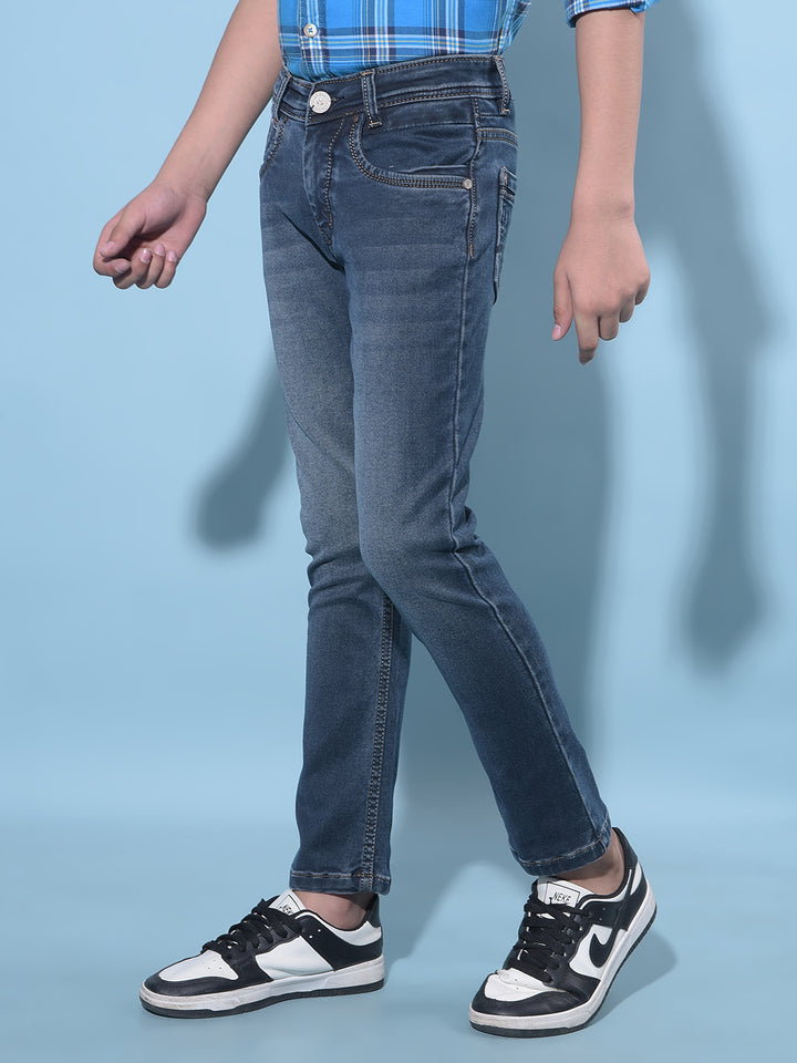 Grey Stretchable Cotton Jeans-Boys Jeans-Crimsoune Club
