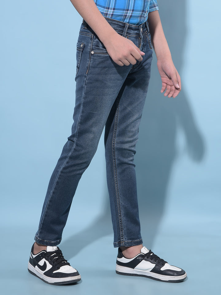 Grey Stretchable Cotton Jeans-Boys Jeans-Crimsoune Club