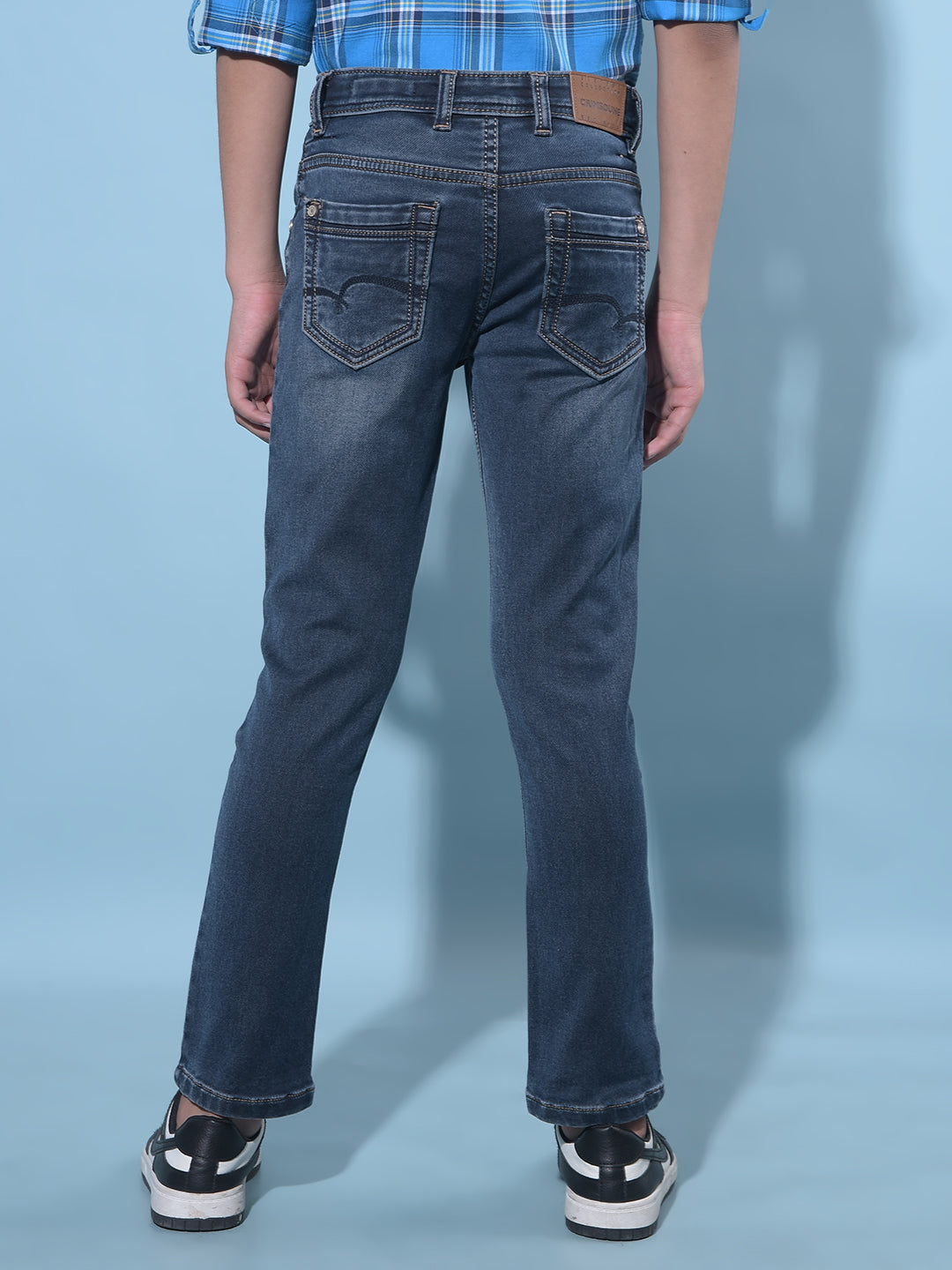 Grey Stretchable Cotton Jeans-Boys Jeans-Crimsoune Club