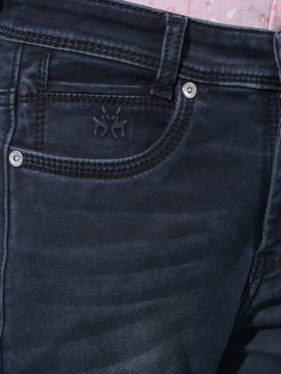 Black Stretchable Cotton Jeans-Boys Jeans-Crimsoune Club