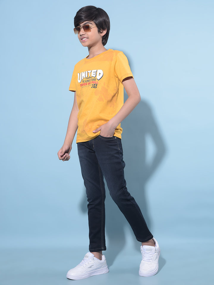 Blue Stretchable Cotton Jeans-Boys Jeans-Crimsoune Club