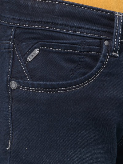 Blue Stretchable Cotton Jeans-Boys Jeans-Crimsoune Club