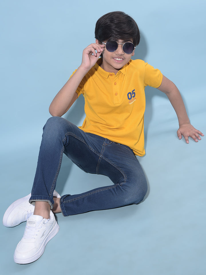 Blue Stretchable Cotton Jeans-Boys Jeans-Crimsoune Club