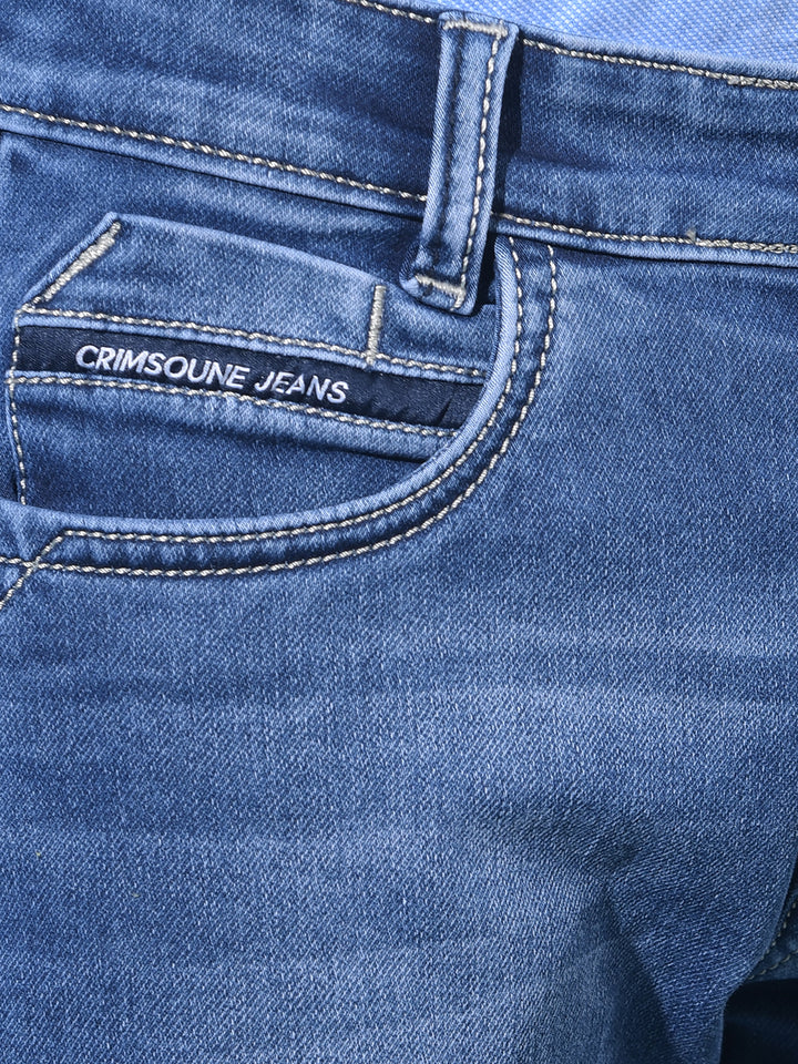 Blue Stretchable Cotton Jeans-Boys Jeans-Crimsoune Club