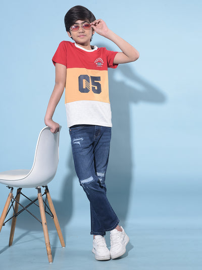 Blue Stretchable Cotton Jeans-Boys Jeans-Crimsoune Club