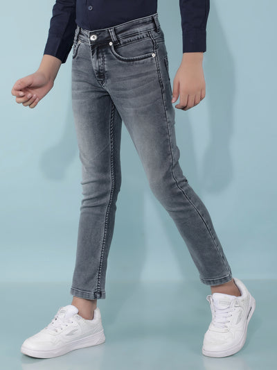 Black Stretchable Cotton Jeans-Boys Jeans-Crimsoune Club