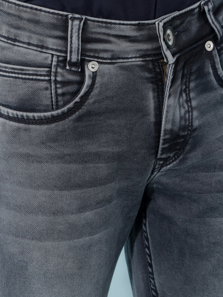 Black Stretchable Cotton Jeans-Boys Jeans-Crimsoune Club