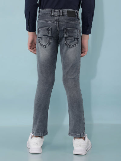 Black Stretchable Cotton Jeans-Boys Jeans-Crimsoune Club