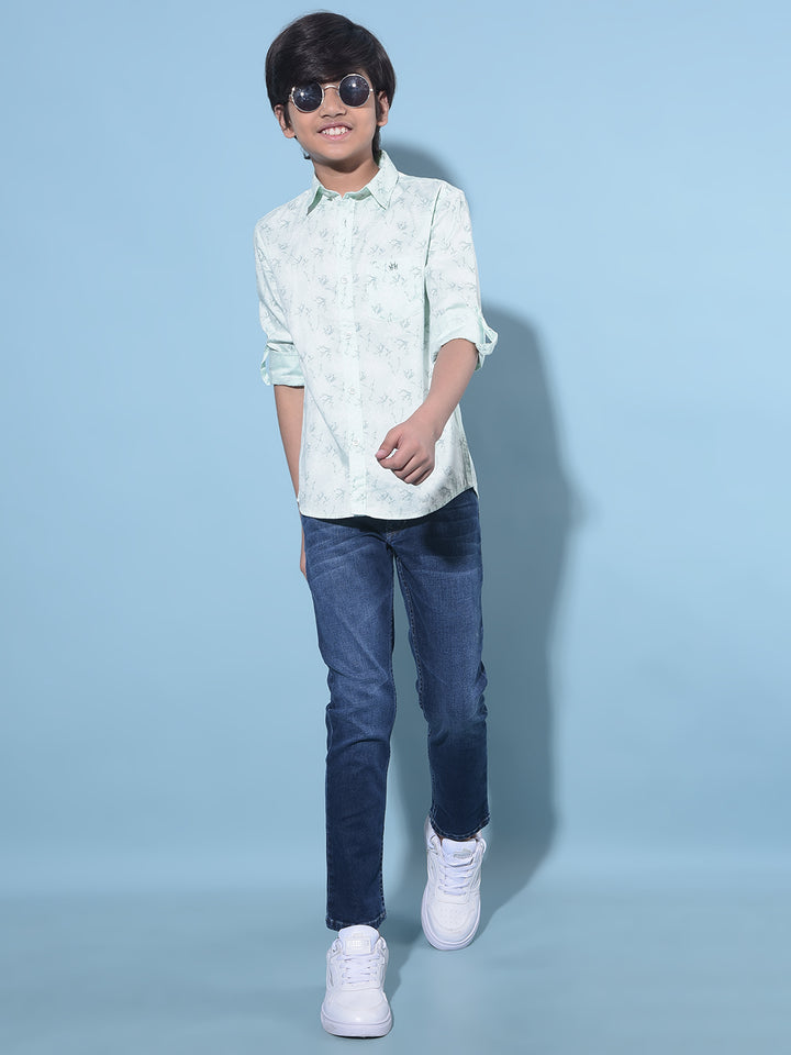 Navy Blue Stretchable Cotton Jeans-Boys Jeans-Crimsoune Club