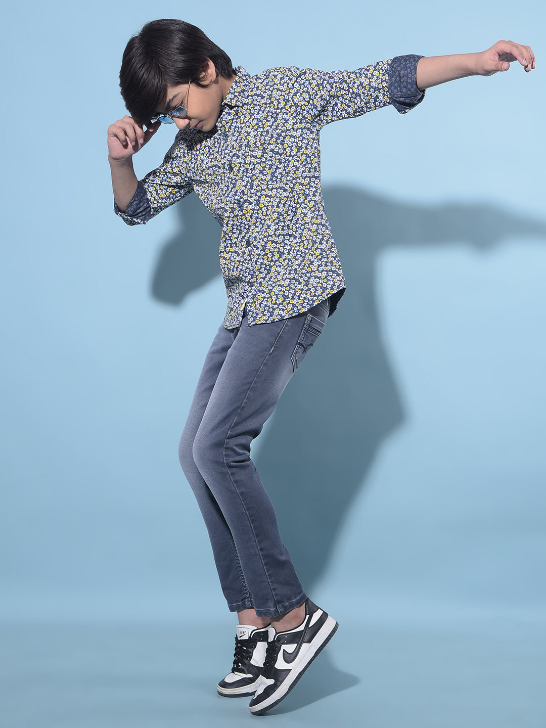 Grey Stretchable Cotton Jeans-Boys Jeans-Crimsoune Club