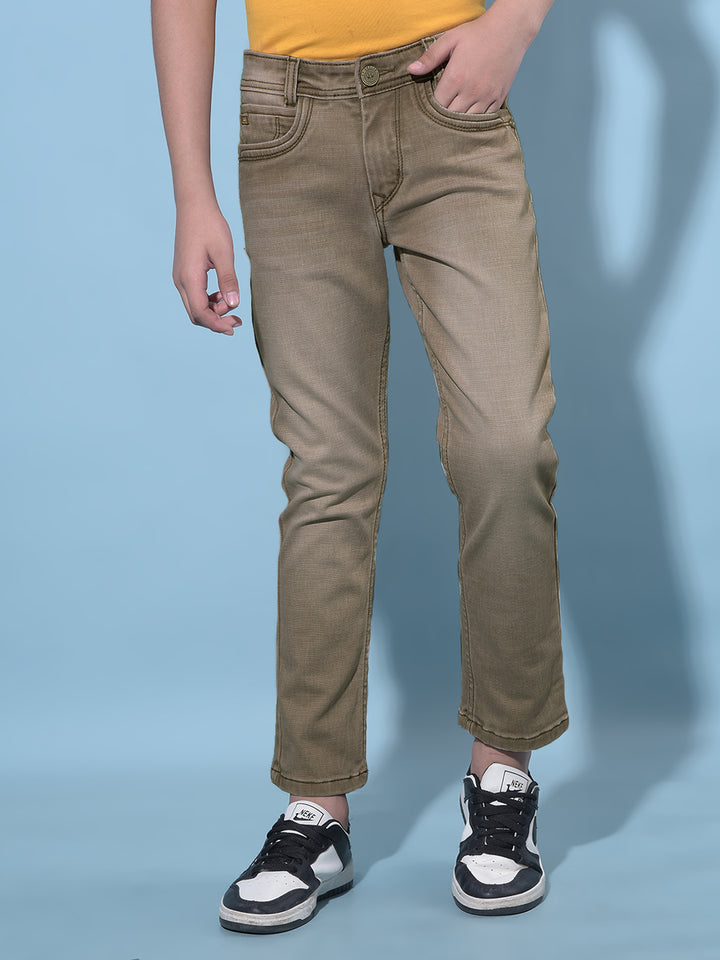 Grey Stretchable Cotton Jeans-Boys Jeans-Crimsoune Club