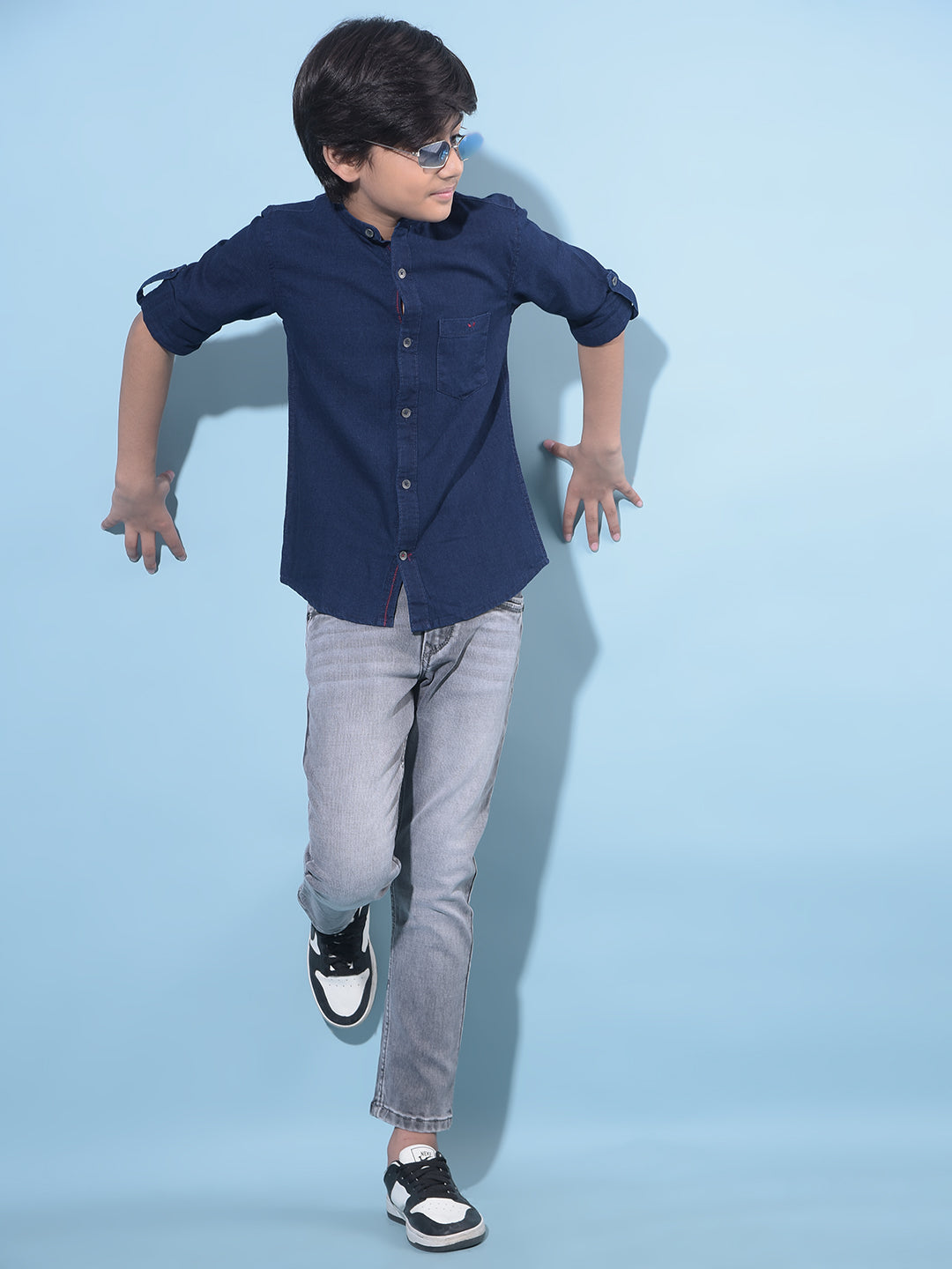 Grey Stretchable Cotton Jeans-Boys Jeans-Crimsoune Club