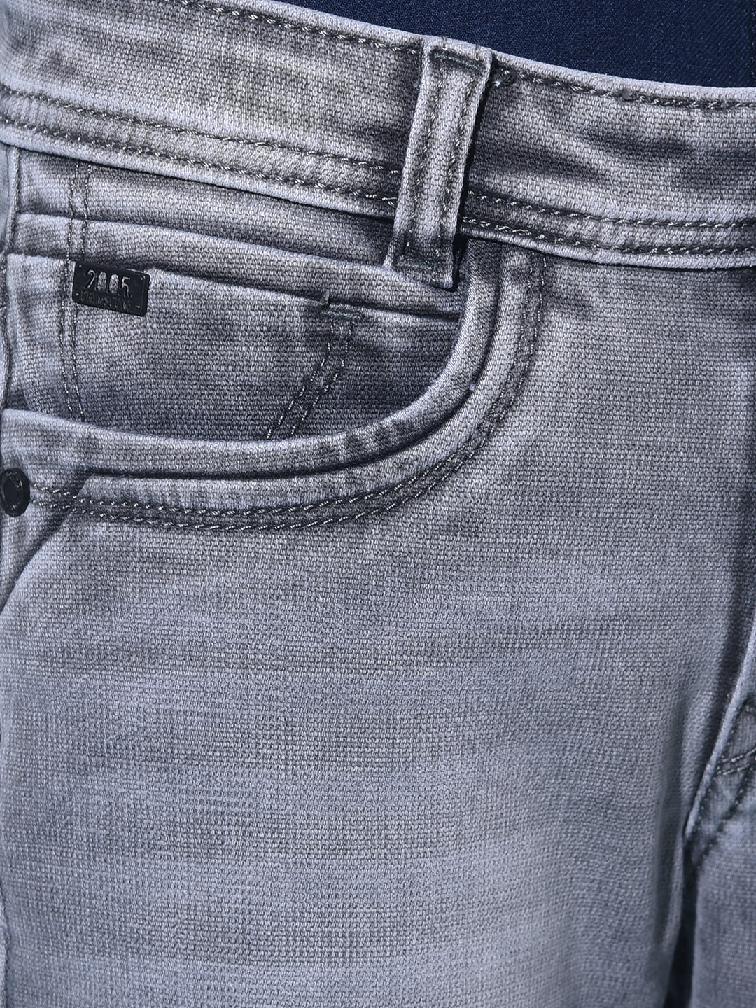 Grey Stretchable Cotton Jeans-Boys Jeans-Crimsoune Club