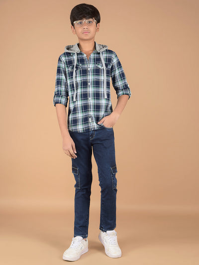 Blue Cargo Jeans-Boys Jeans-Crimsoune Club