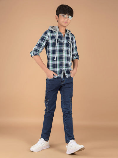 Blue Cargo Jeans-Boys Jeans-Crimsoune Club